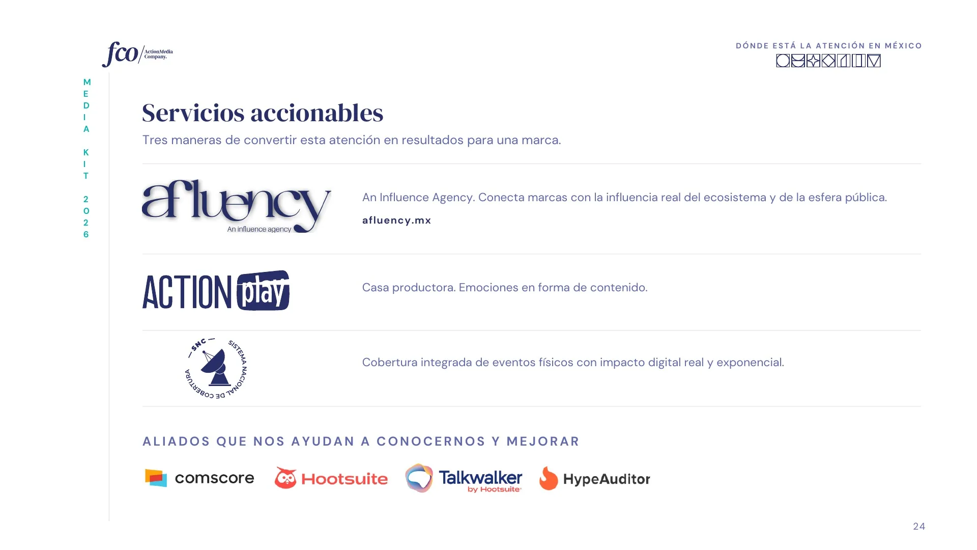 Lámina 25 de 26: Servicios accionables